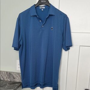 Peter Millar Navy Striped Polo Shirt